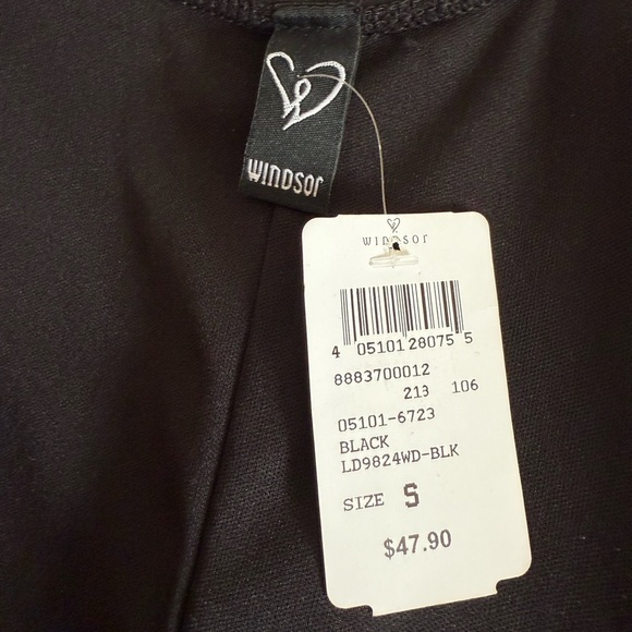 Windsor Black Spaghetti Strap Dress NWT - Picture 8 of 11